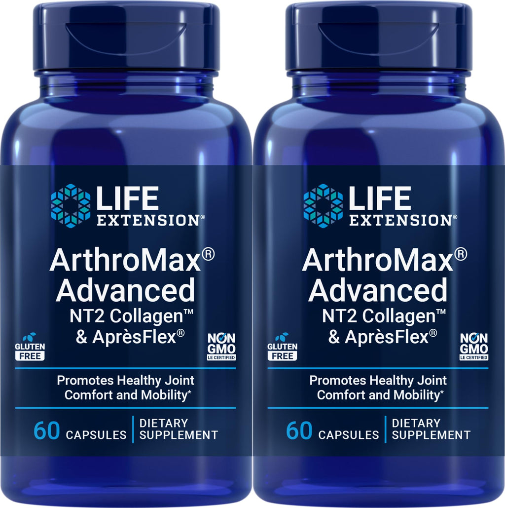 Life Extension ArthroMax Advanced with NT2 Collagen & ApresFlex, 60 Capsules (Pack of 2) Life ExtensionBuy Supplements Australia