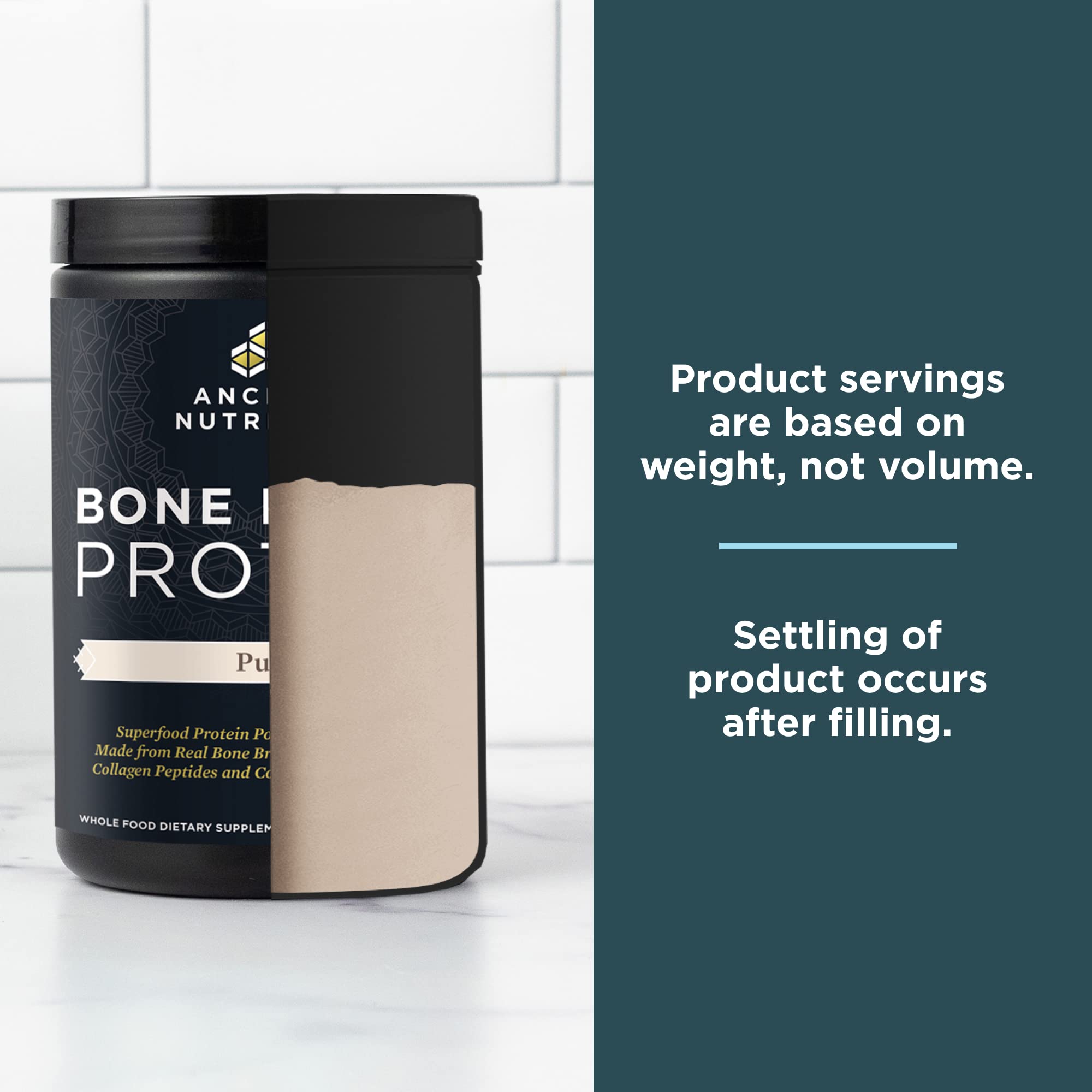 Ancient Nutrition Bone Broth Protein Powder, Pure Flavor, 20 Servings Size Ancient NutritionBuy Supplements Australia