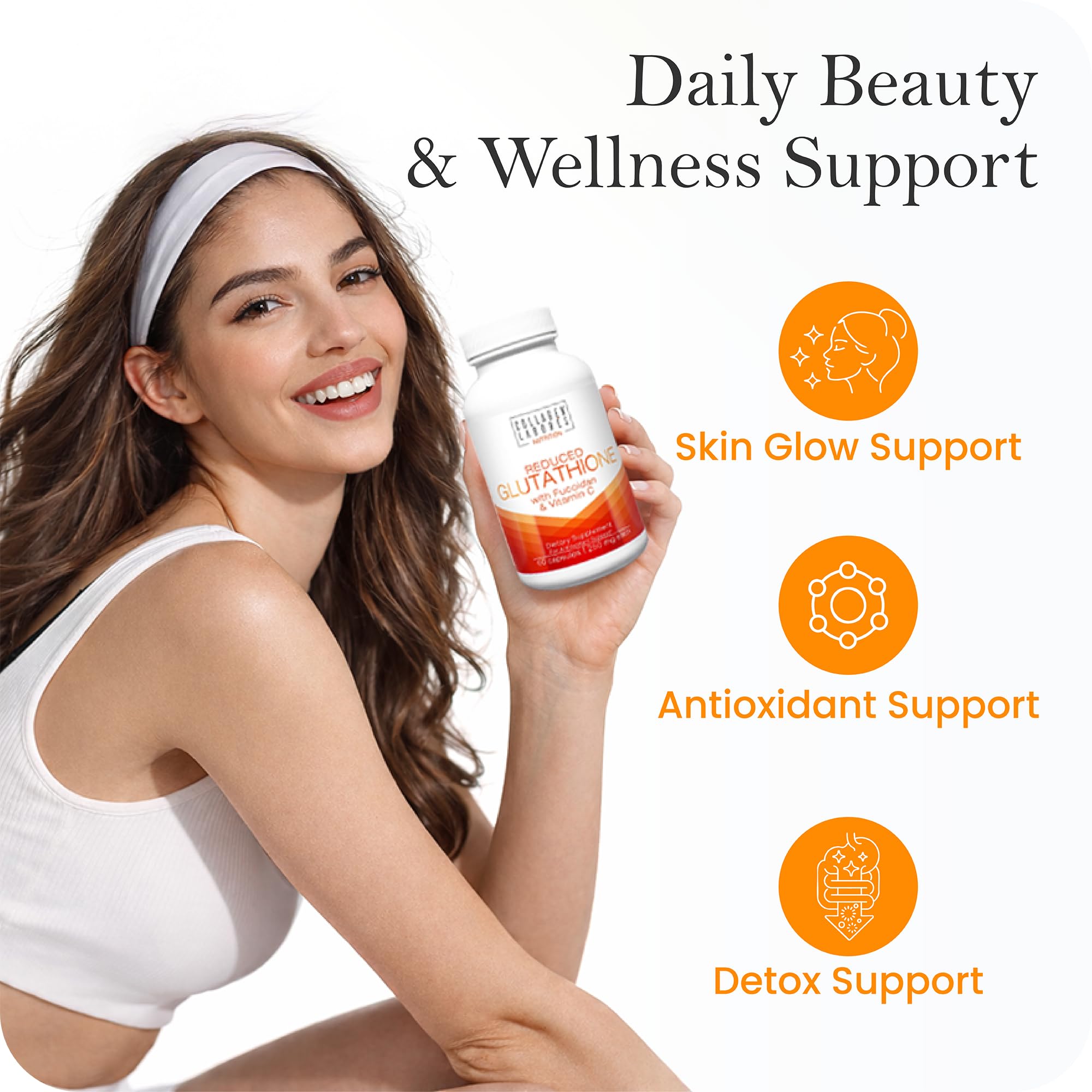 Advanced Glutathione Complex 500mg – with Fucoidan & Vitamin C – Antioxidant Support for Skin Glow, Detox & Immune Health – Non-GMO, Made in USA (60 Capsules) Collagen Laborés buy supplements Au