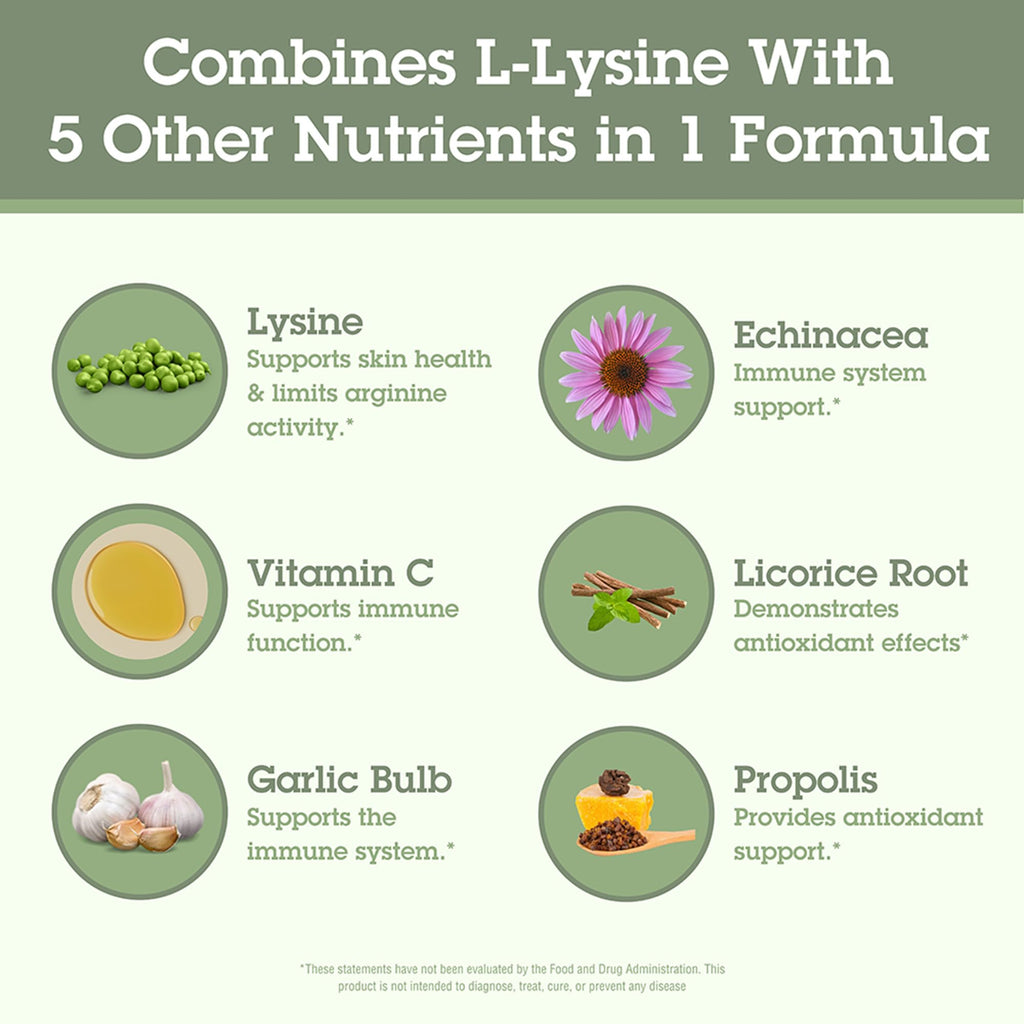 Quantum Health Super Lysine+ / Advanced Formula Lysine+ Immune Support with Vitamin C, Echinacea, Licorice, Propolis, Odorless Garlic