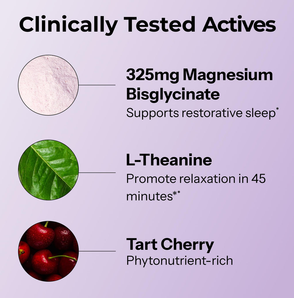 Hum Nutrition Dream Team Magnesium Bisglycinate Powder, L Theanine & Tart Cherry Magnesium Supplement Drink Mix, Support Rest, Relaxation & Sleep Routine, Gluten Free, Vegan, Cherry Lemon, 30 Servings HUMBuy Supplements Australia