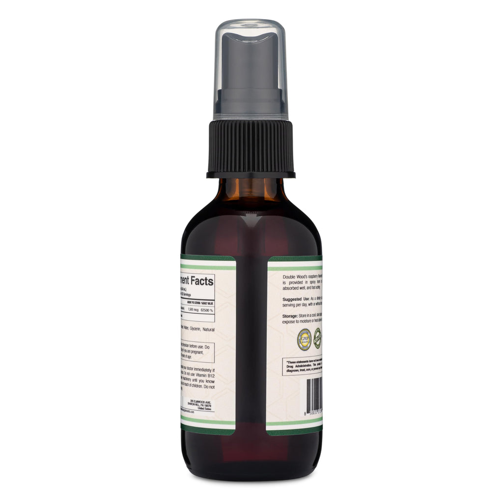 Vitamin B12 Sublingual Spray (2 Spray Dose of Vitamin 12 1000mcg, 3 Spray Serving Size Double Wood SupplementsBuy Supplements Australia