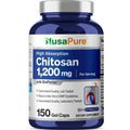 NusaPure Chitosan 1200mg 150 Caps (Non-GMO & Soyfree) with Bioperine NusaPureBuy Supplements Australia