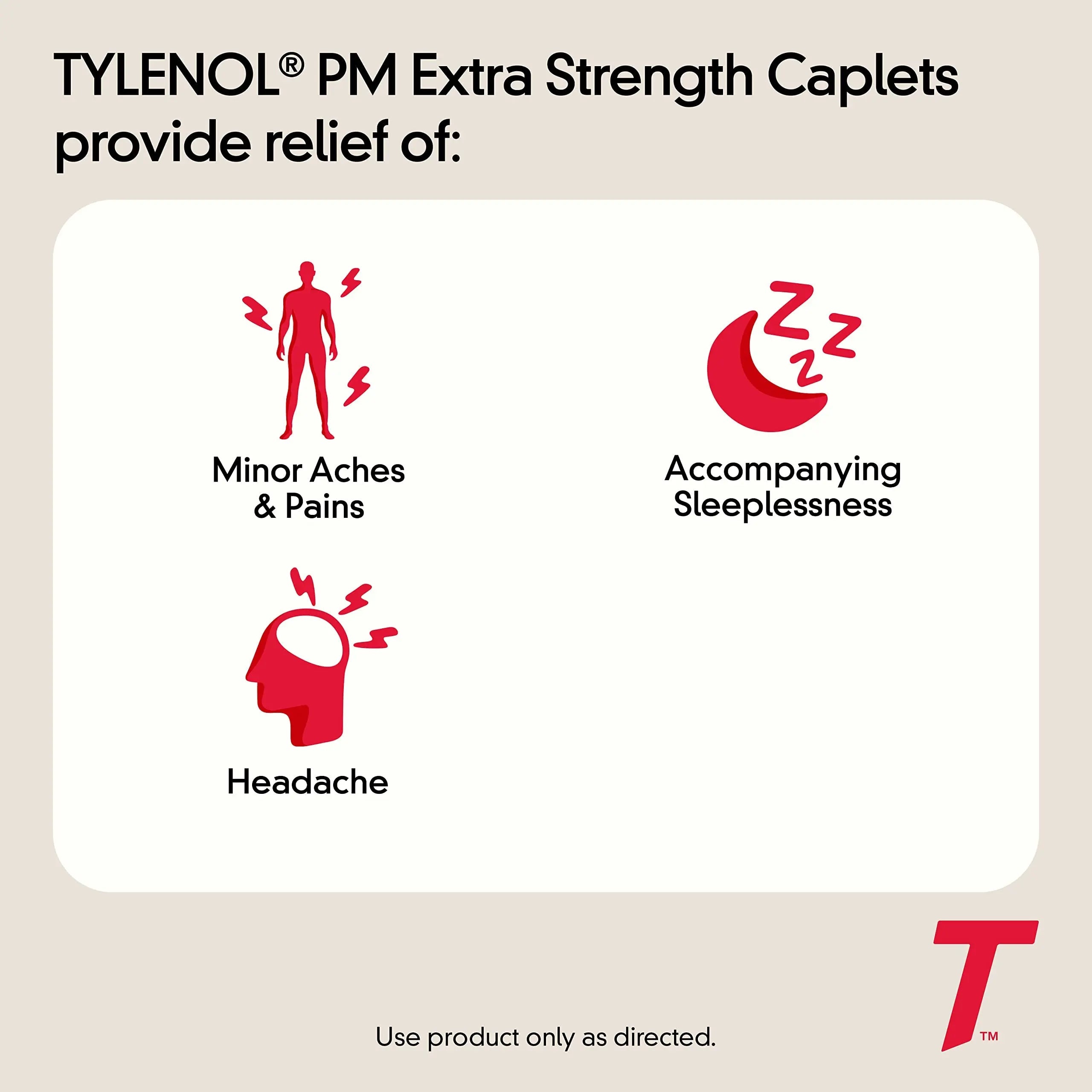 Tylenol PM Extra Strength Nighttime Pain Reliever Sleep Aid Caplets with Acetaminophen & Diphenhydramine HCl, Relief for Nighttime Aches & Pains, Travel Size, 50 Packs of 2 Caplets TylenolBuy Supplements Australia