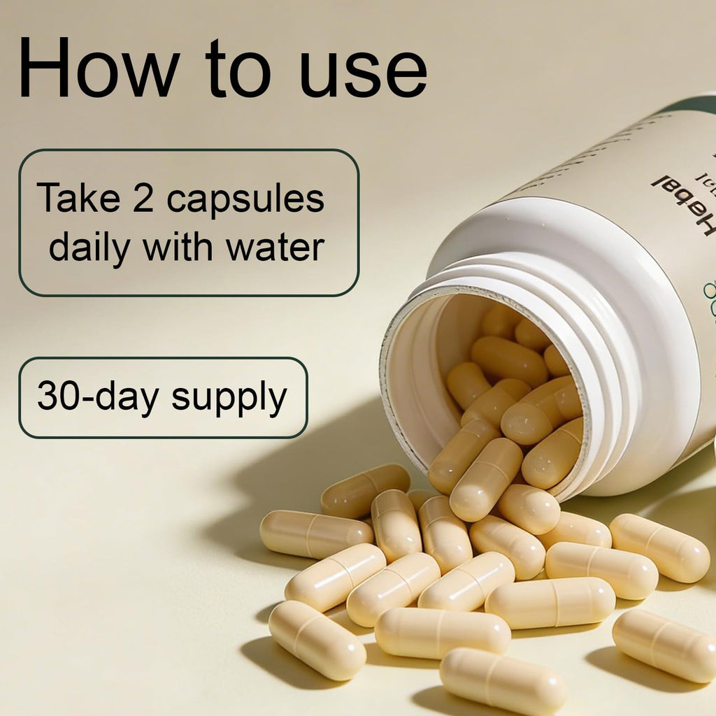 PKQLQ Lymph Drainage Capsules | Natural Detoxification Help Maintain the Healthy Fluid Balance of Both Women and Men, Promote Blood Virculation and Maintain Good Health. 60 Capsules (1) PKQLQ buy supplements Au