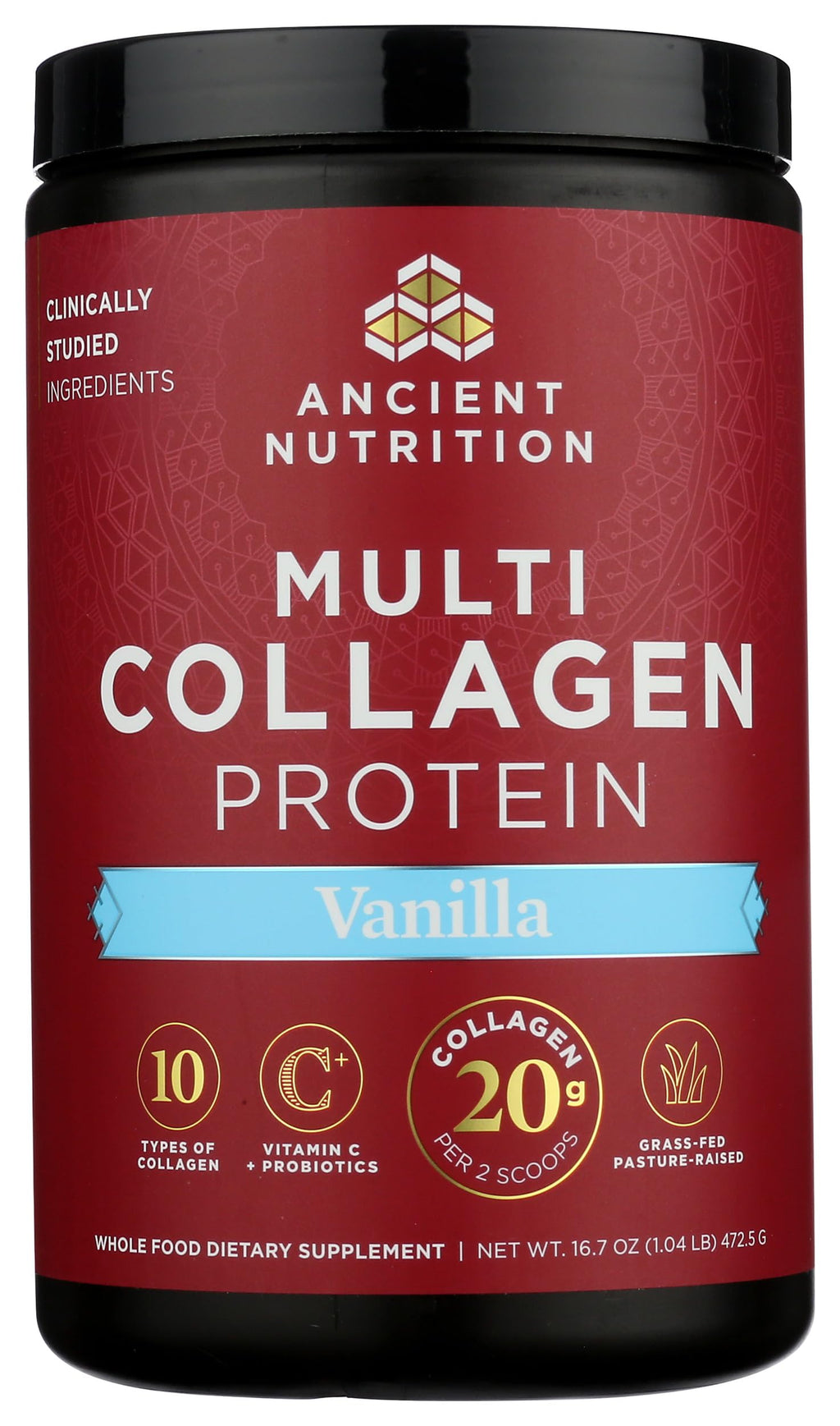 Ancient Nutrition Collagen Peptides Powder, Multi Collagen Protein, Women & Men, Vitamin C, Probiotics, Hydrolyzed Collagen, Supports Skin, Joints, Gut Health, Vanilla, 45 Servings Ancient Nutrition buy supplements Au