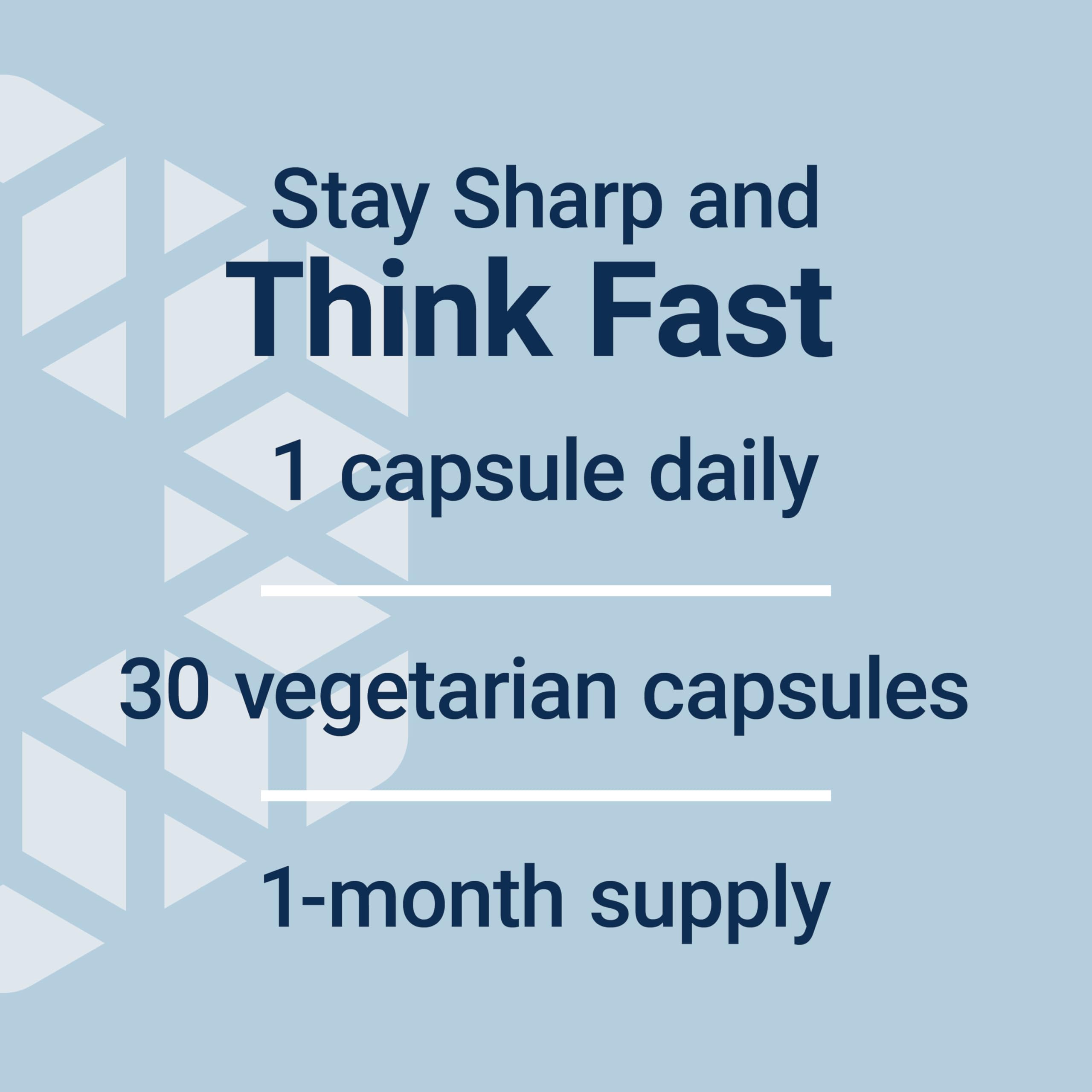 Life Extension Quick Brain Nootropic, Fast Thinking, Learning, Concentration, Lutein, zeaxanthin, gotu kola, bacopa, Gluten Free, Non-GMO, Vegetarian, 1 Daily, 30 Capsules Life ExtensionBuy Supplements Australia