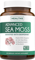 Organic Irish Sea Moss Capsules - Organic Sea Moss Capsules with Bladderwrack Burdock Root and Black Pepper Extract for Enhanced Absorption - Vegan Non-GMO & Made in the USA (1 Month Supply) Healths HarmonyBuy Supplements Australia