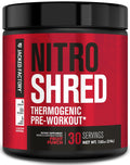 Jacked Factory NITROSURGE Shred Pre Workout Supplement - Energy Booster, Instant Strength Gains, Sharp Focus, Powerful Pumps - Nitric Oxide Booster & PreWorkout Powder - 30Sv, Fruit Punch