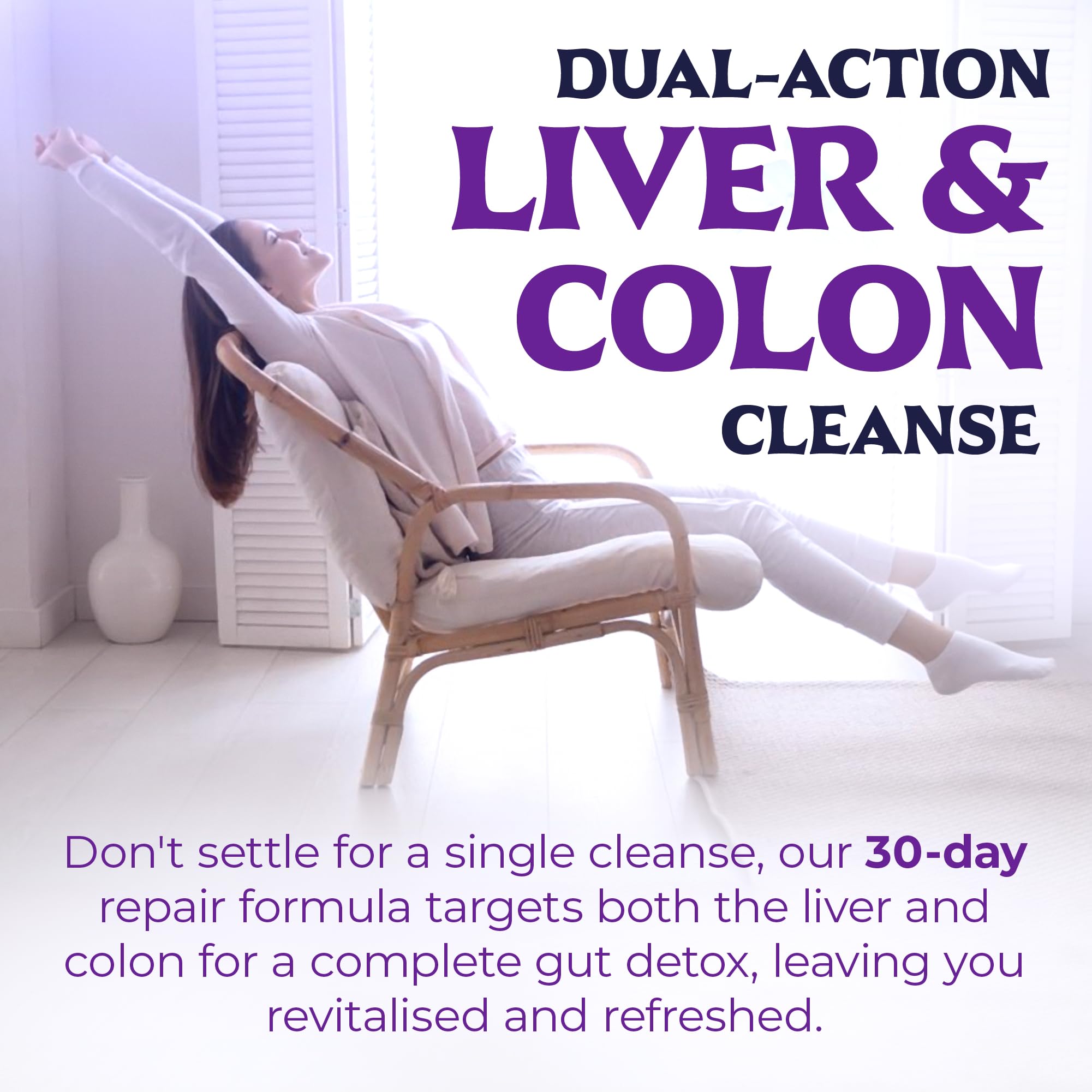 Liver Cleanse Detox & Repair with Colon Cleanse - Milk Thistle, Dandelion Root, Psyllium Husk Fiber NutrebBuy Supplements Australia