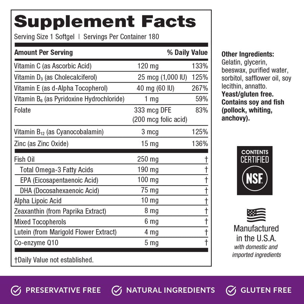 EyePromise Restore Supplement - 180 Softgel Capsules Containing Lutein EyePromiseBuy Supplements Australia