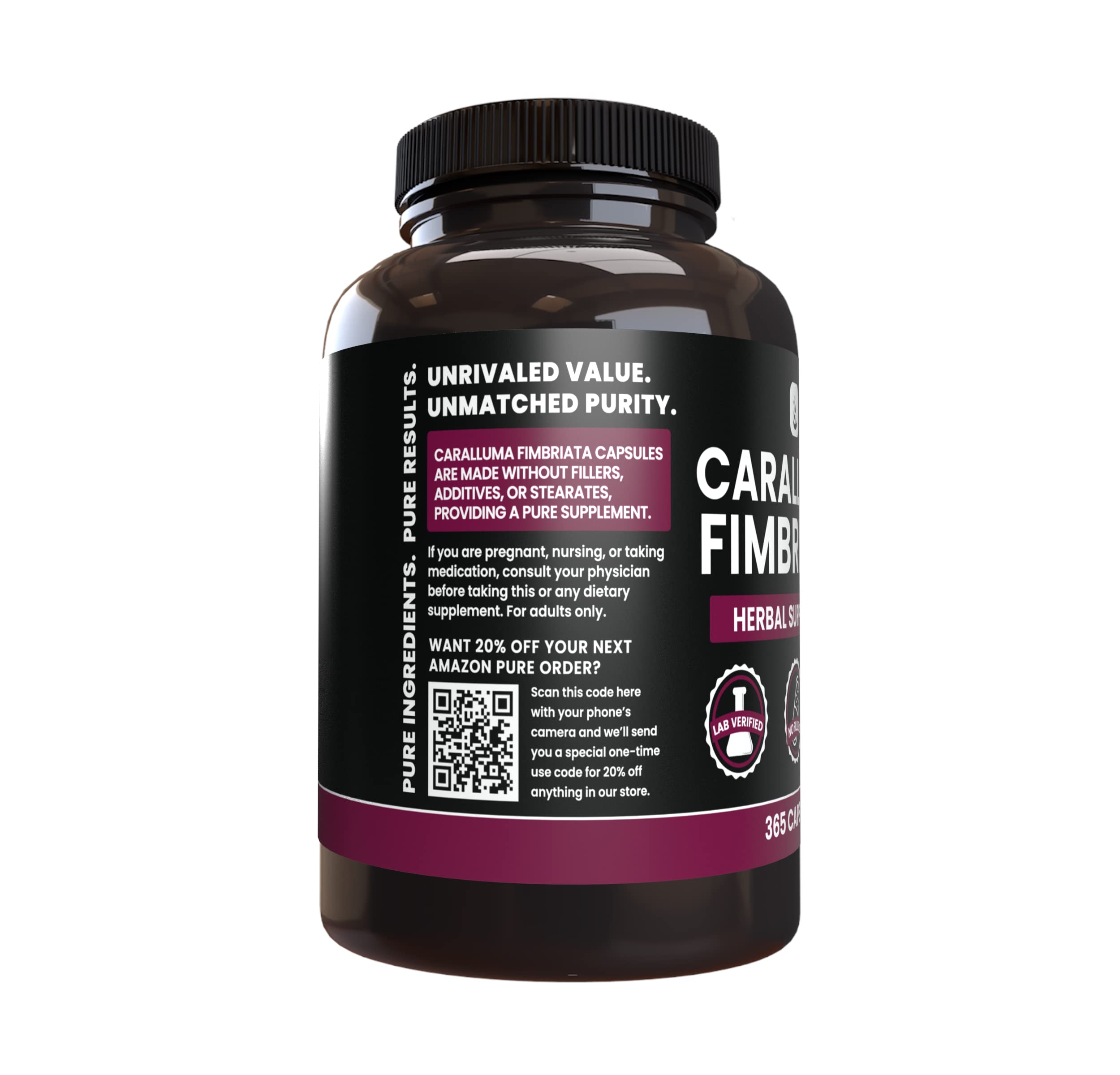PURE ORIGINAL INGREDIENTS Caralluma Fimbriata (365 Capsules) No Magnesium Or Rice PURE ORIGINAL INGREDIENTSBuy Supplements Australia