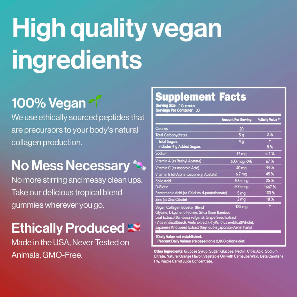 Habit + Habitat Vegan Beauty Support Gummies Collagen Booster with Biotin