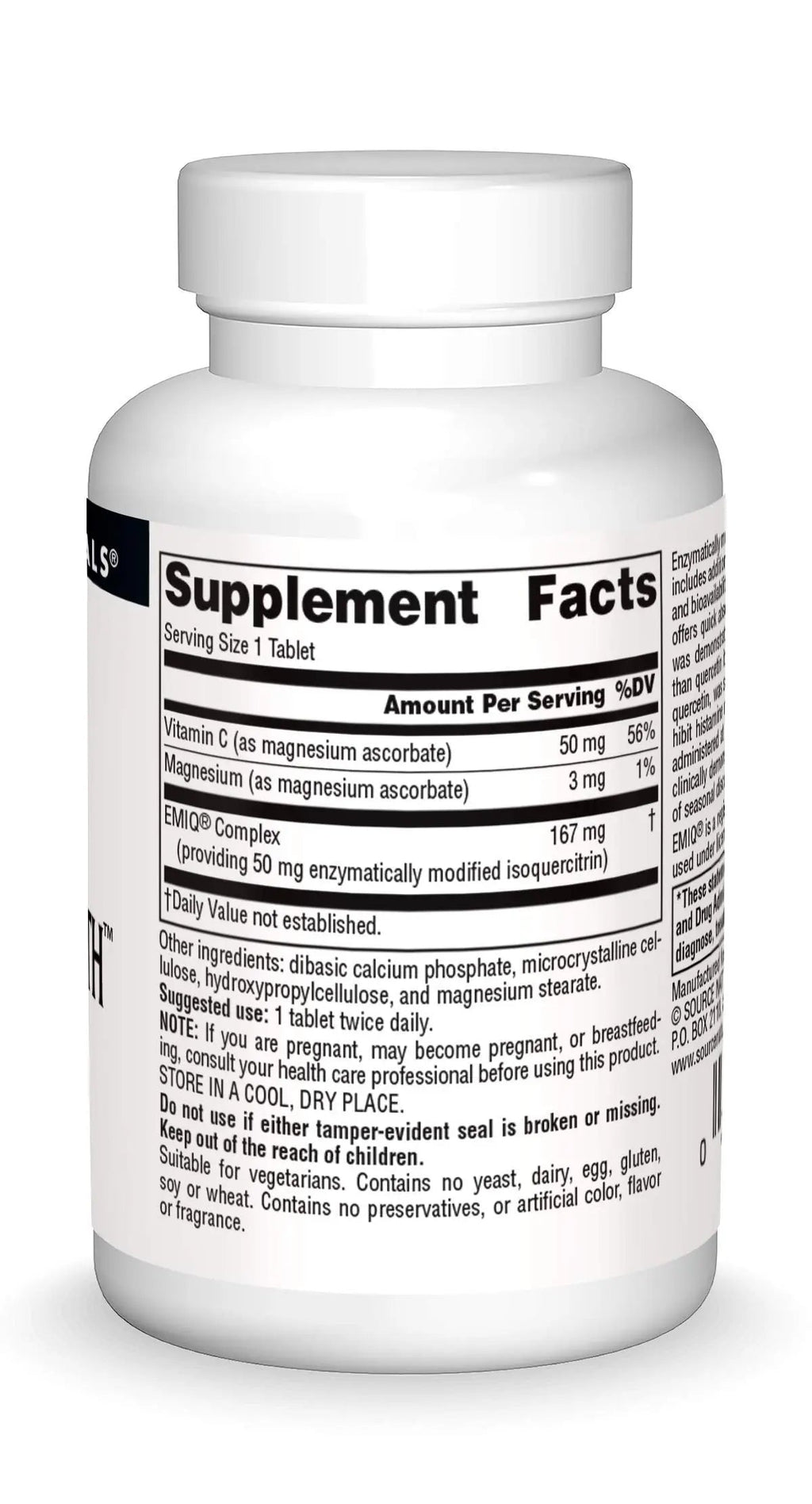 Source Naturals AllerStrength Fast-Acting Seasonal Immune Support - Highly Bioavailable Quercetin* - 60 Tablets Source NaturalsBuy Supplements Australia