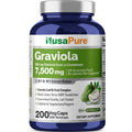 NusaPure Graviola 20:1 & 10:1 Extract - Suitable for Vegetarian/Vegan, Non- GMO - 7500 mg - 200 Capsules NusaPureBuy Supplements Australia