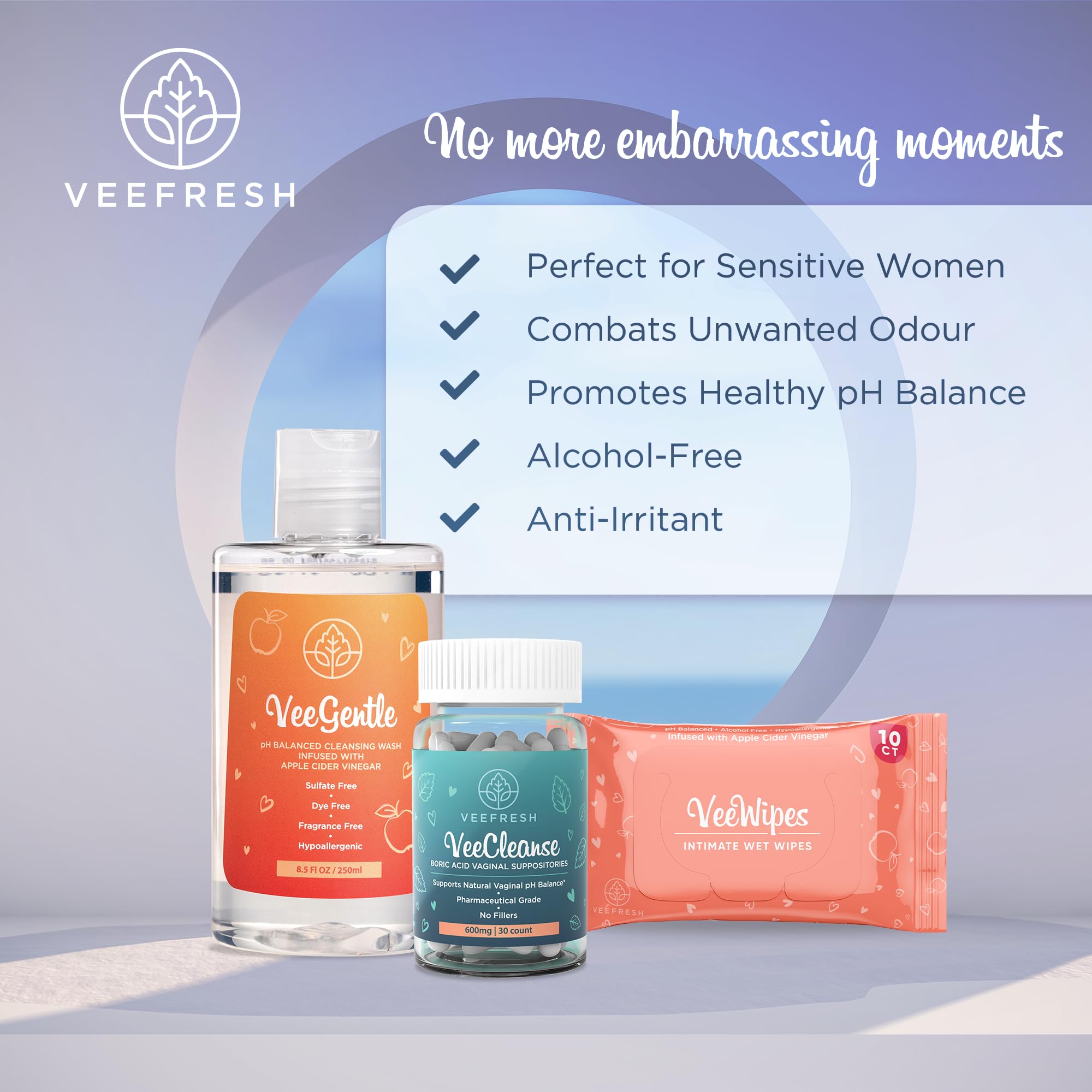VeeFresh VeePower Bundle - A Convenient Feminine Care Bundle for Any-Time Freshness & Odor Control VeeFreshBuy Supplements Australia