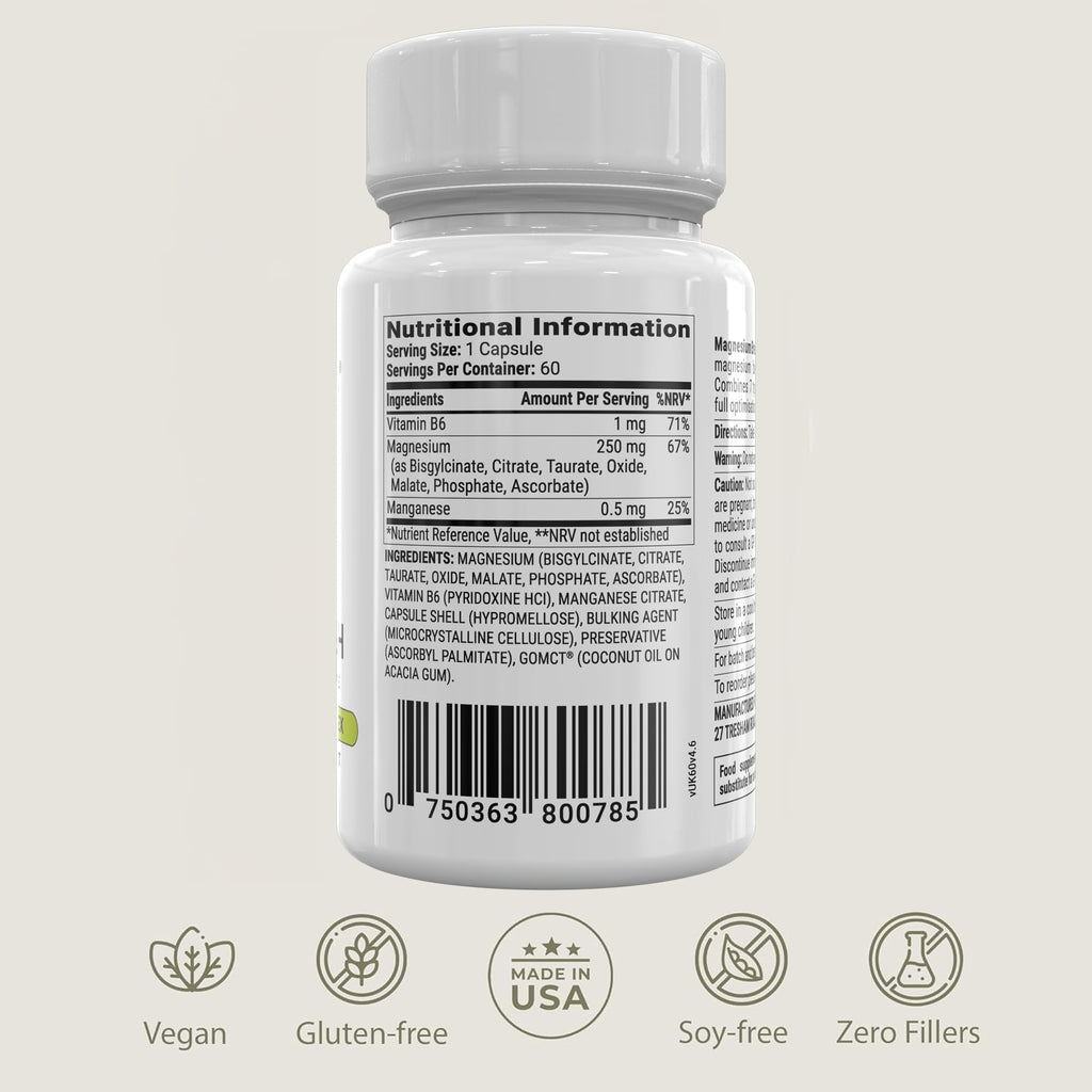 BIOptimizers Magnesium Breakthrough Supplement with 500mg - 7 Forms of Magnesium: Glycinate, Malate, Citrate, and More - Natural Support for Sleep and Cognitive Function -60 Capsules- Calming Vitamins BIOptimizers buy supplements Au