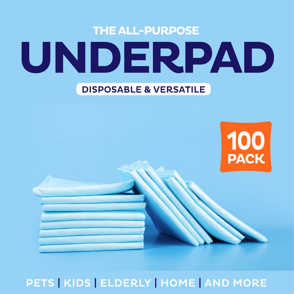 Chucks Pads Disposable [100-Pack] Underpads 17"x 24" Incontinence Chux Stack ManBuy Supplements Australia