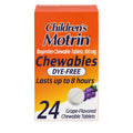 Motrin Children's Dye-Free Chewable Tablets with Ibuprofen, Kids' Fever Reducer & Pain Reliever for Sore Throat, Fever, Toothache & Pain Relief, Grape Flavor, 24 Ct MotrinBuy Supplements Australia