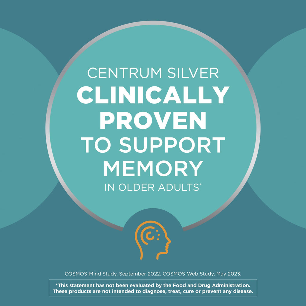 Centrum Silver Multivitamin for Adults 50 Plus, Multivitamin/Multimineral Supplement, Vitamin D3, B-Vitamins, Gluten Free CentrumBuy Supplements Australia