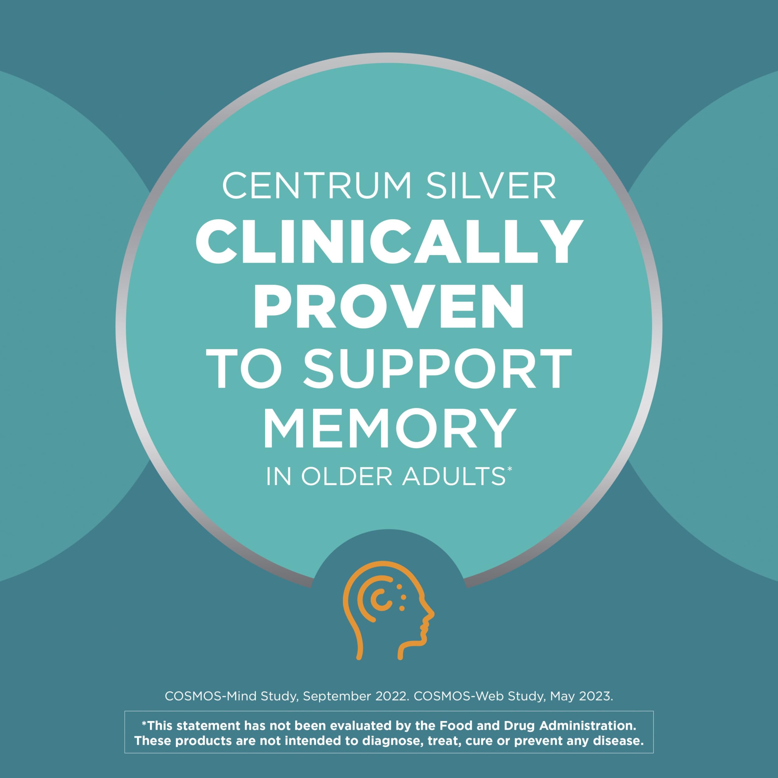 Centrum Silver Multivitamin for Adults 50 Plus, Multivitamin/Multimineral Supplement, Vitamin D3, B-Vitamins, Gluten Free CentrumBuy Supplements Australia