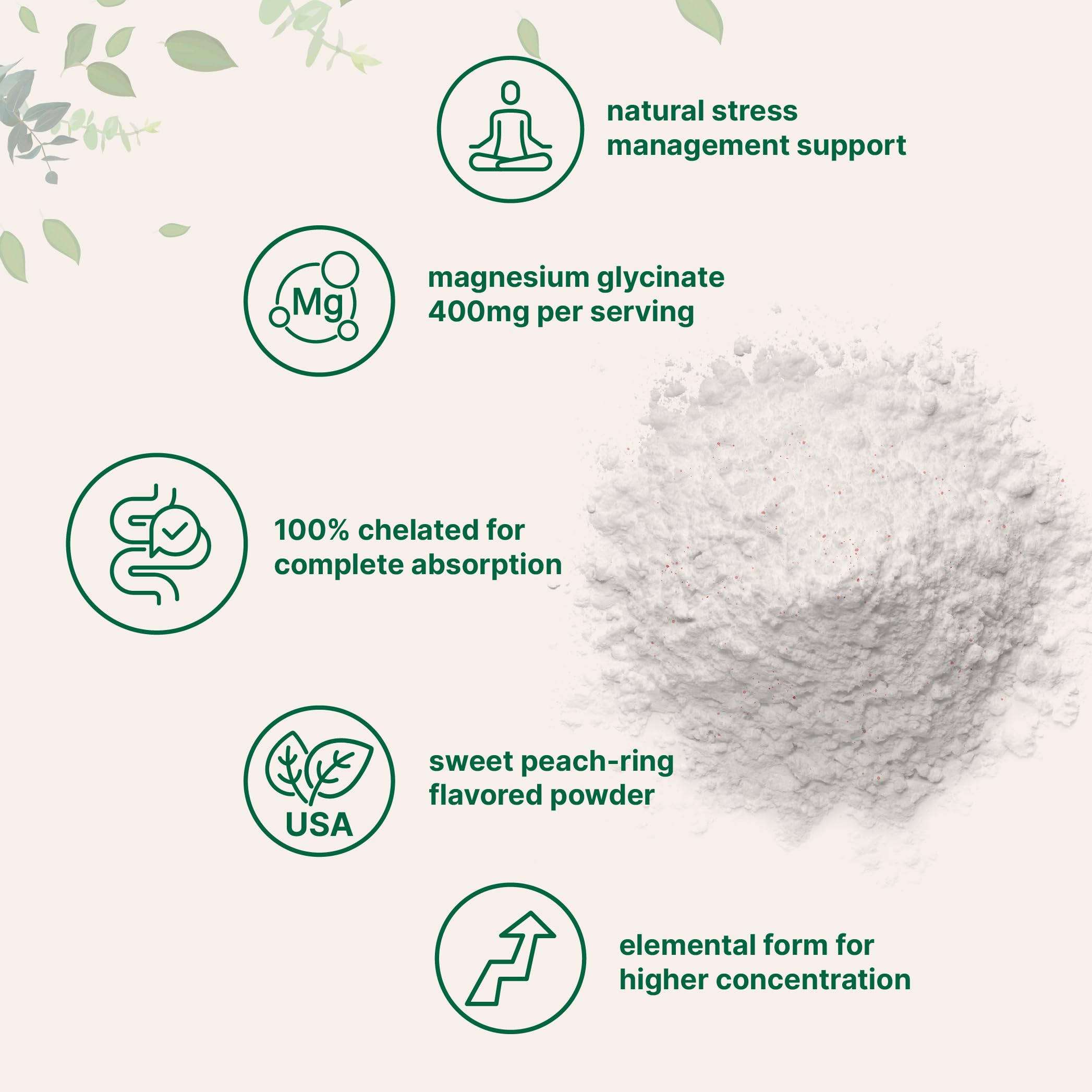 Magnesium Powder, 12oz (56 Servings) | Magnesium Glycinate Powder | Sweet Peach Ring Flavored | Sleep, Muscle, Heart & Nerve Health Support | Easily Absorbed | Non-GMO, Vegan, Sugar Free Micro IngredientsBuy Supplements Australia
