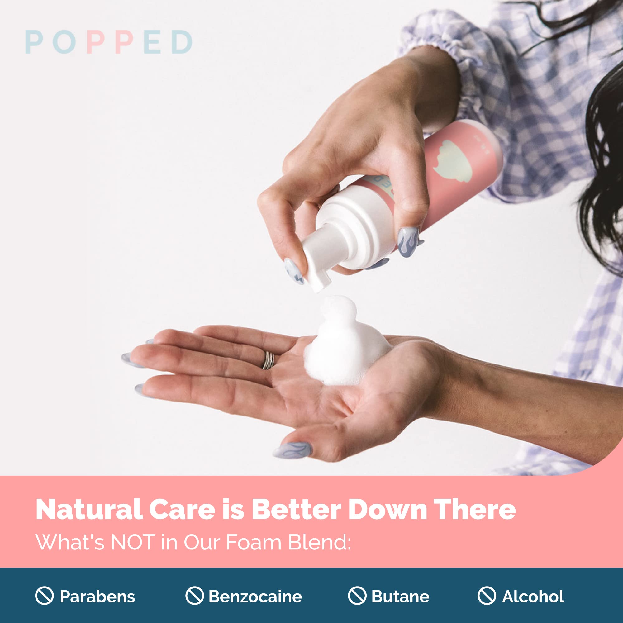 POPPED Witch Hazel Foam with Aloe (5 fl oz) | Perineal Healing Foam for Postpartum Care | Relieves Pain, Hemorrhoids, and Swelling After Birth | Postpartum Essential POPPEDBuy Supplements Australia