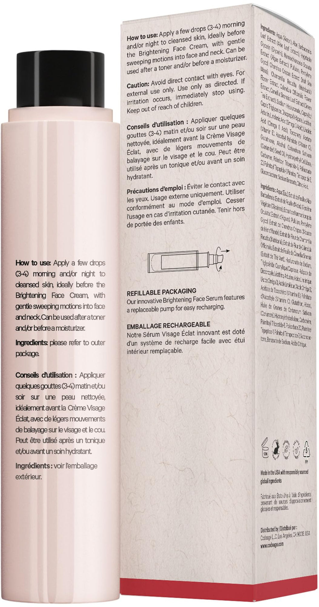 Maison Rouge Brightening Face Serum Refill by Codeage – Glutathione, Vitamin C, E, Hyaluronic Acid & Collagen – Radiance & Antioxidant Support – Paraben-Free – For All Skin Types – 1.7 fl oz CodeageBuy Supplements Australia