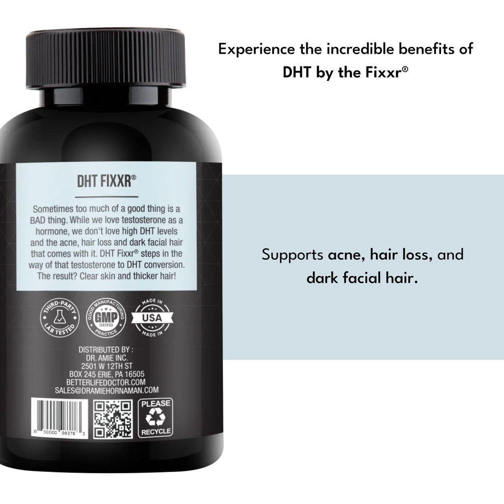 Fixxr DHT Support by Dr. Amie | with Saw Palmetto and Nettles | Acne and Hair Loss Support | 60 Capsules FixxrBuy Supplements Australia