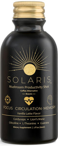 Solaris Mushroom Productivity Wellness Shots | Focus, Circulation, Memory | 4000mg of Cordyceps & Lion's Mane | Citicoline, L-Theanine, Vitamin B6/B12 | Coffee Alternative (6-Pack) Solaris ExtractsBuy Supplements Australia