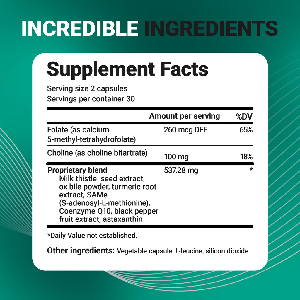 Dr. Berg Liver Cleanse Detox Capsules w/Unique Blend of Milk Thistle, Ox Bile & Folate - Liver Supplement Includes Turmeric, Black Pepper & Choline - 60 Capsules