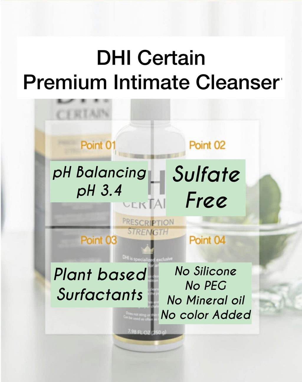 DHI PROBIOTIC Certain Intimate Wash for Men with 3 kinds of probiotics plus 20 Premium Natural DHIBuy Supplements Australia