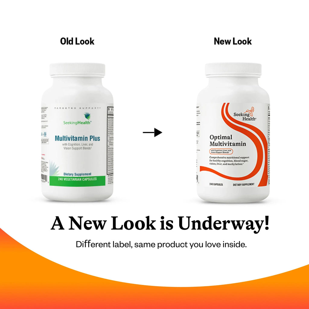 Seeking Health Optimal Multivitamin, Active B Vitamins and L-5-MTHF, Riboflavin, B6, Bioavailable Folate and B12, CoQ10 Seeking Health