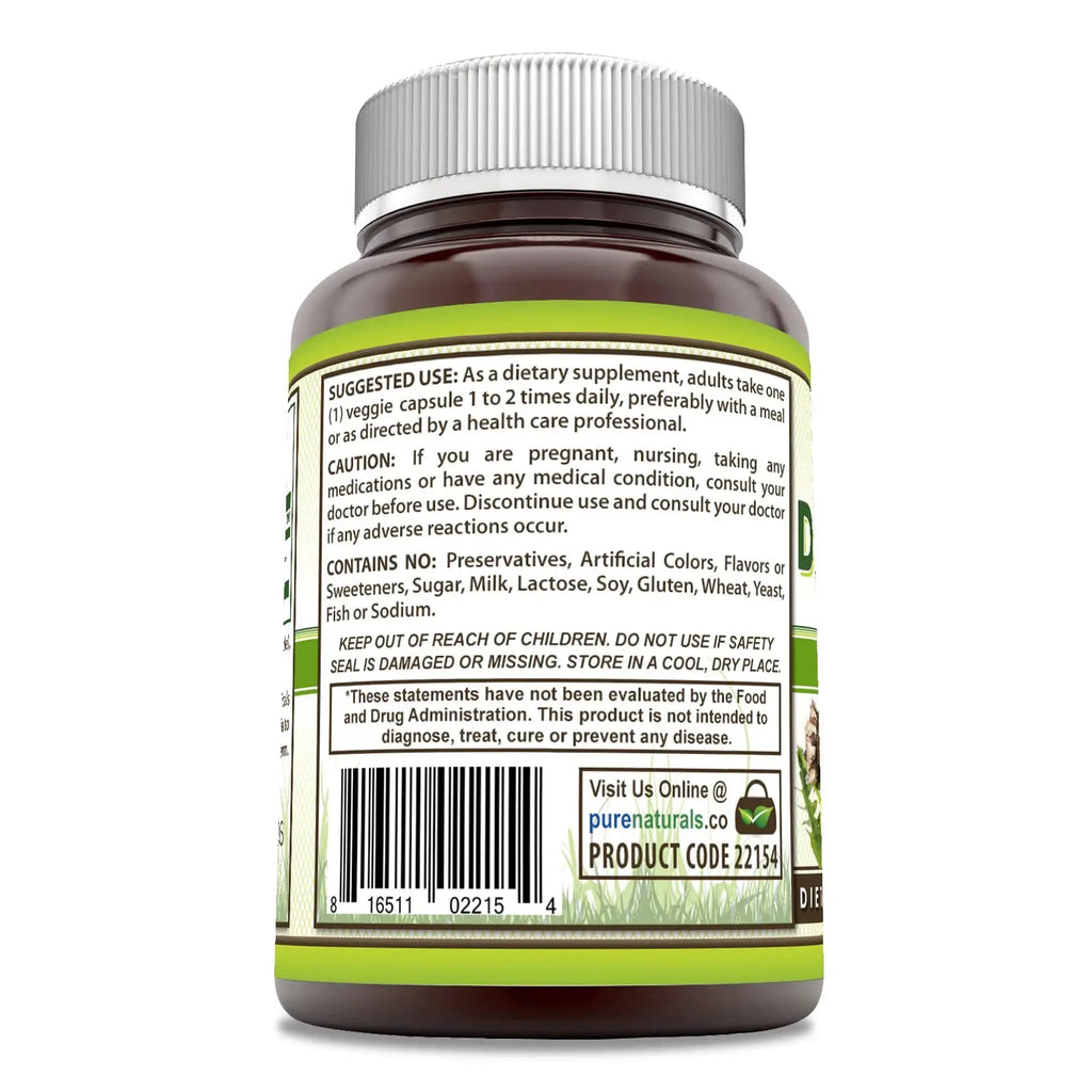 Pure Naturals Dandelion Root 520 mg Per Serving 120 Veggie Capsules Supplement | Non-GMO | Gluten Free | Made in USA Pure NaturalsBuy Supplements Australia