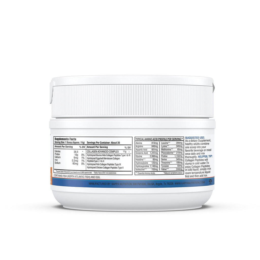KAPPA NUTRITION Collagen Peptides Powder, 5 in 1 Multi-Collagen Advanced Complex with Hydrolyzed Collagen Peptides, Supports Skin, Hair, Nails, Joints & Bones / 30 Servings KAPPA NUTRITIONBuy Supplements Australia