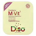 DISO - M-VIT - Fast-Dissolving Multivitamin Oral Strips, Cranberry Flavor, Vegan, Sugar Free, Gluten Free, Individually Wrapped DISO
