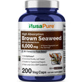 NusaPure Brown Seaweed 30:1 Extract, 200 mg Equivalent to 6,000 mg 200 Veggie Capsules - (Vegan, Non-GMO Bioperine) NusaPureBuy Supplements Australia