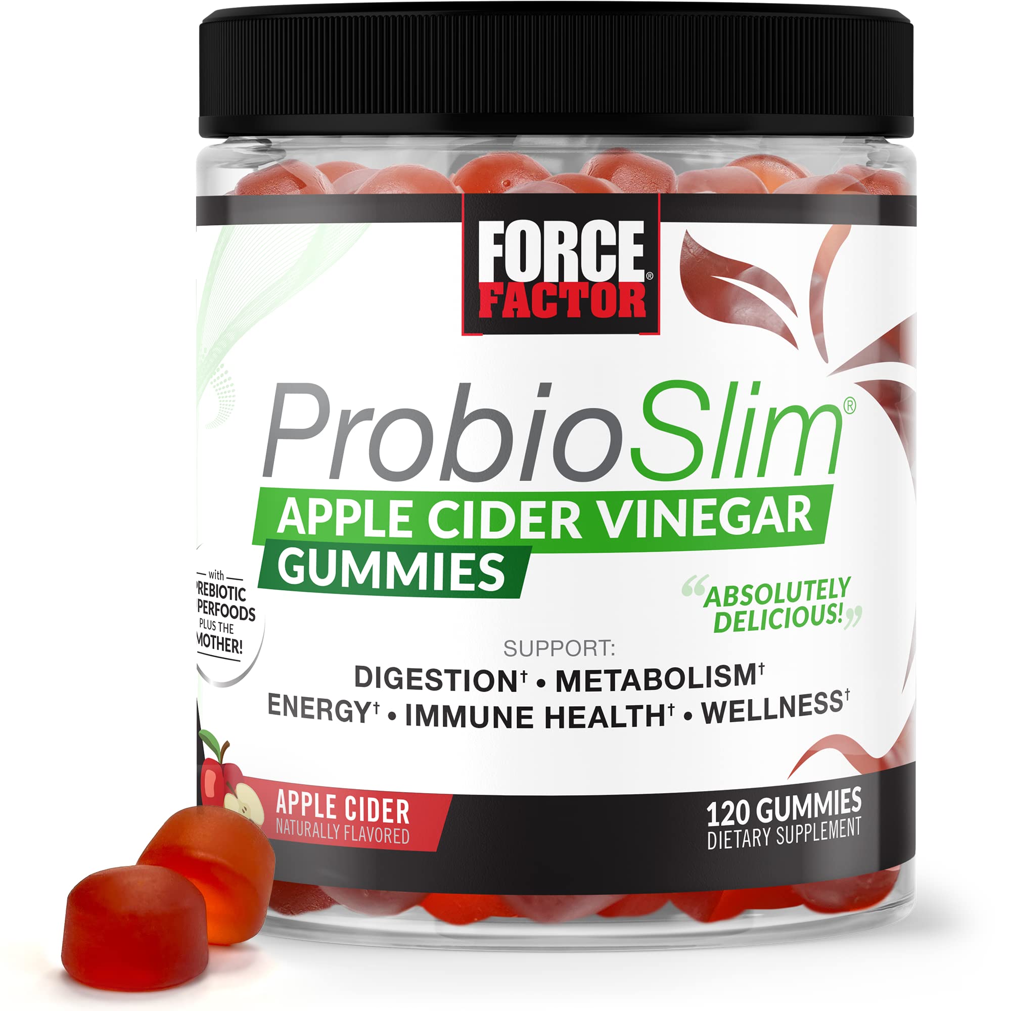 Force Factor ProbioSlim Apple Cider Vinegar Gummies with Organic, LactoSpore Probiotics Force FactorBuy Supplements Australia