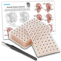 Ear Seeds Auricular Sticker kit,Acupuncture Kit Acupressure with Ears Seed 420 Pcs, Ear Chart, Tweezer