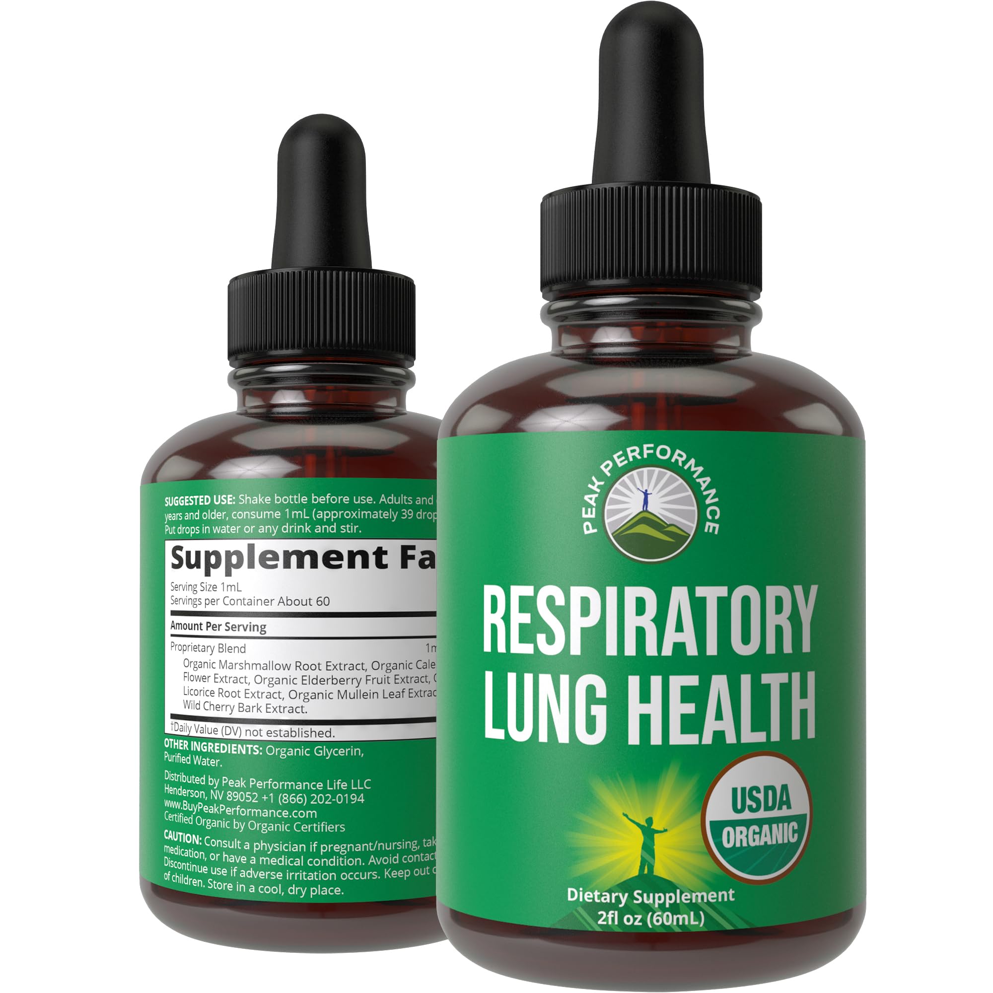 USDA Organic Lung Detox for Smokers and Non Smokers with 6 Top Ingredients. Mullein Leaf, Marshmallow Root, Calendula. Lungs Cleanse for Better Respiratory Health. Liquid Drops Tincture Supplement Peak PerformanceBuy Supplements Australia