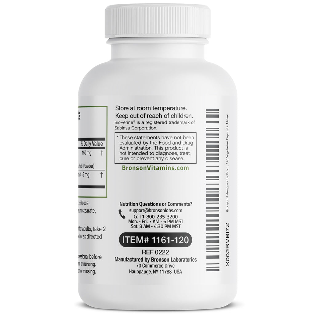 Bronson Ashwagandha Extra Strength Stress & Mood Support with BioPerine BronsonBuy Supplements Australia