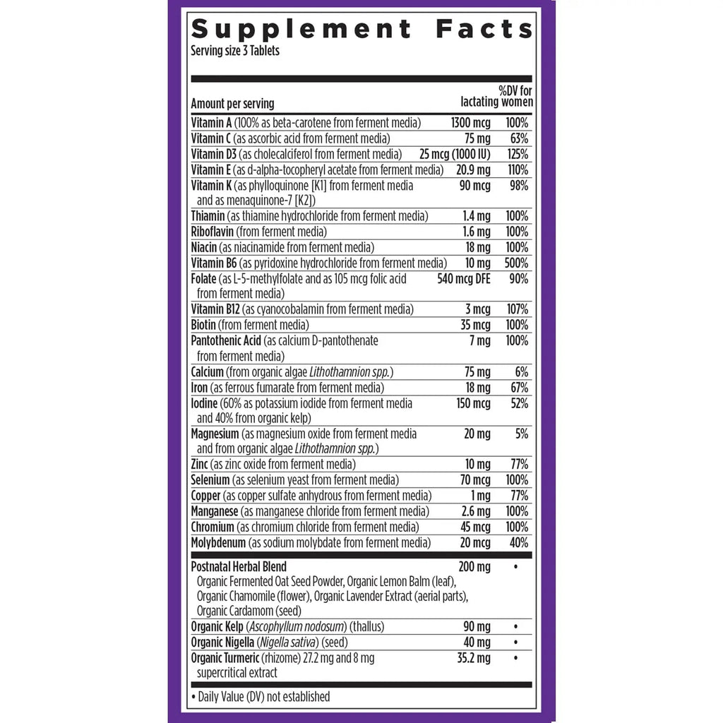 New Chapter, Postnatal Vitamins Lactation Supplement, Complete Multivitamin with Fermented Vitamin D3 + B Vitamins New ChapterBuy Supplements Australia