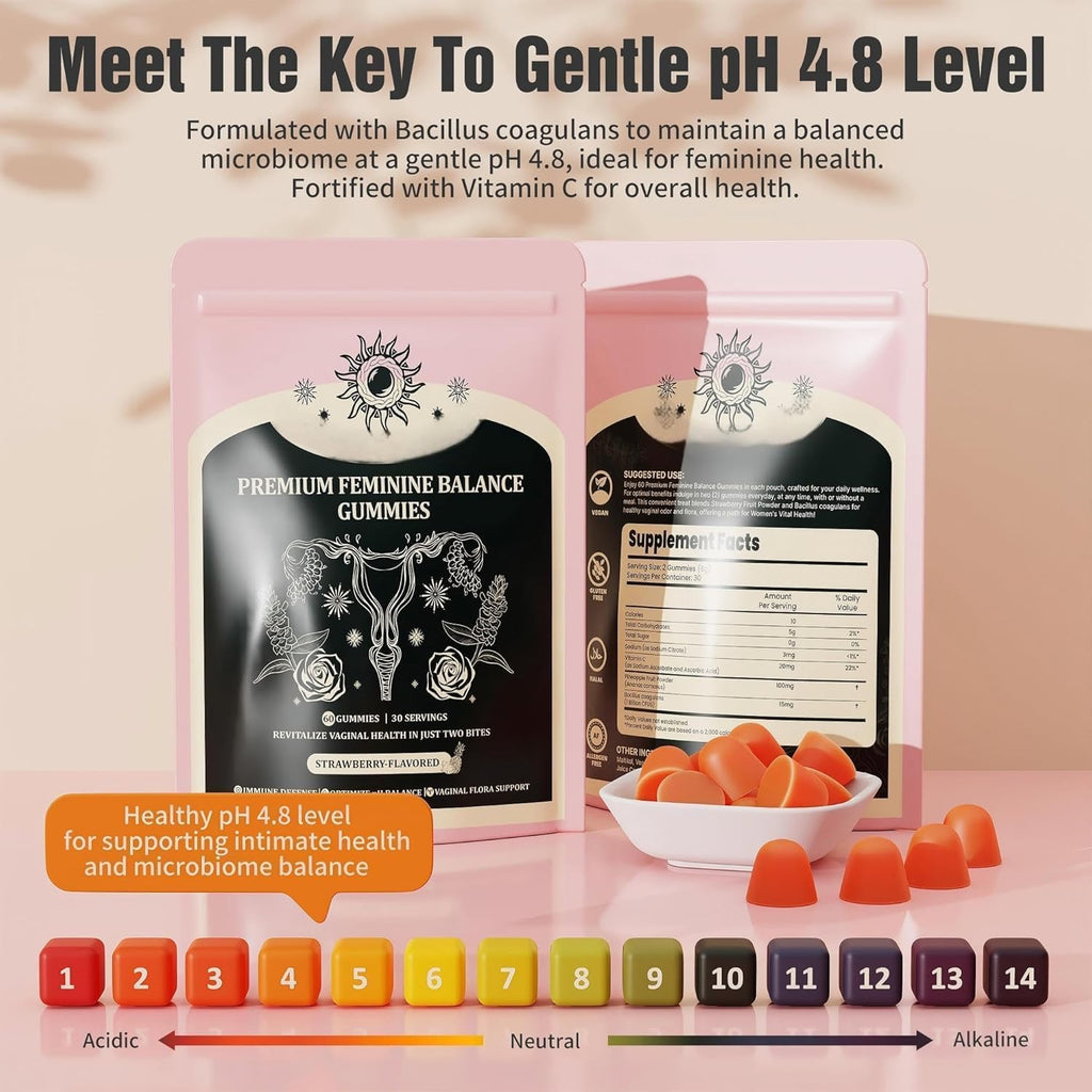 NIUSISE Feminine Balance Gummies, Premium Balance Supplement for Women PH Health, Immune Support, Vegan, Gluten-Free - Hawaiian Pineapple - 120 Gummies - 60 Servings 2 Pack. NIUSISEBuy Supplements Australia