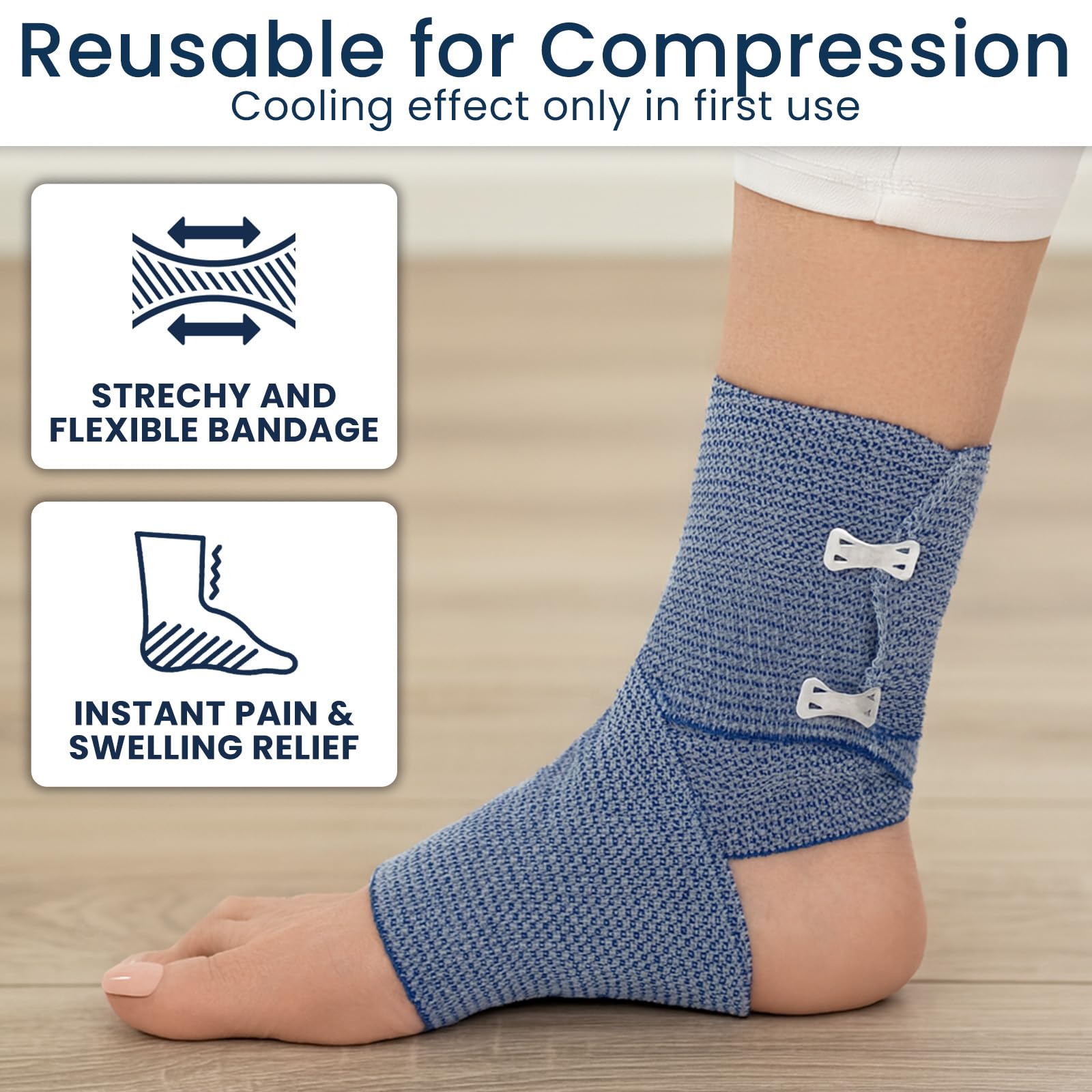 Dr Pat's Ice Tape - Cooling Bandage Wrap Athletic Tape - Compression Instant Cold Compress Wrap with Menthol - Elastic, Athletic for Sore Muscles, Pain Relief Now, Swelling, Recovery, Sports Dr. Pat's buy supplements Au