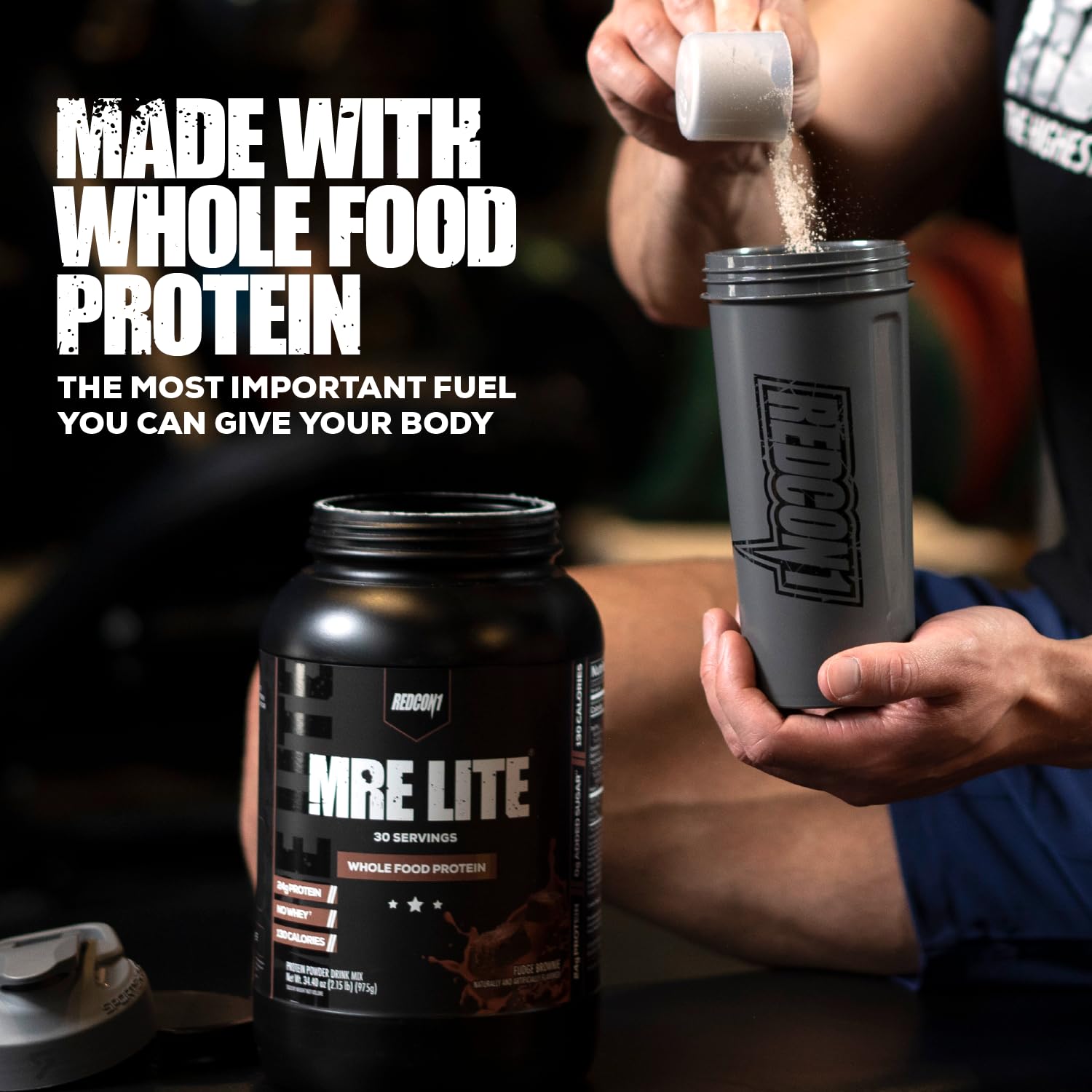 REDCON1 MRE Lite Whole Food Protein Powder, Strawberry Shortcake - Low Carb & Whey REDCON1Buy Supplements Australia