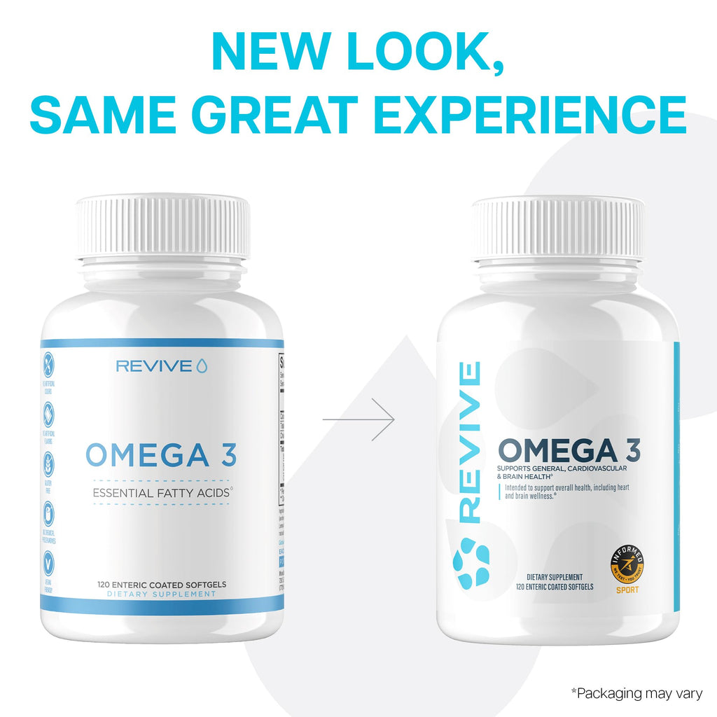Revive MD Omega 3 Fish Oil Supplements for Men & Women – Softgels with EPA & DHA Fatty Acids for Healthy Skin & Joints, Heart & Brain Support – Vegan-Friendly, Gluten-Free (120 Softgels) ReviveBuy Supplements Australia