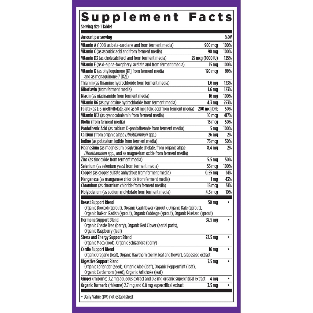 New Chapter Women’s Multivitamin 40+, extra B6 & B12, Biotin for Hair Growth, D3, Vit C, Zinc for Immune & Stress Support, Gentle on an Empty Stomach
