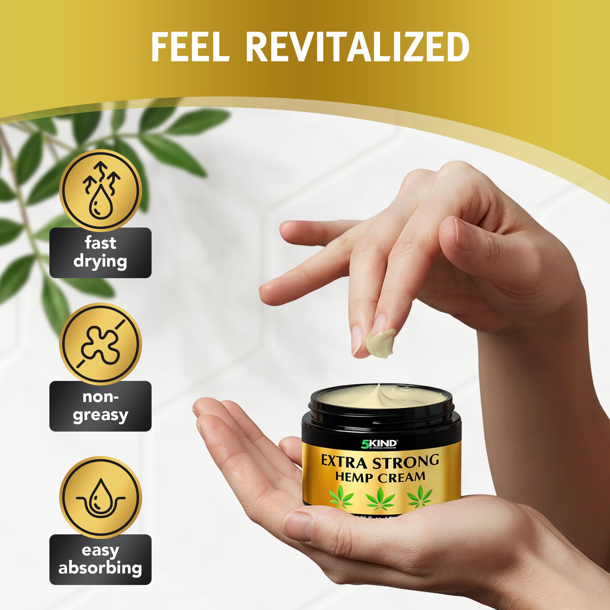 5kind Extra Strong Hemp Cream 6.76 fl oz - Maximum Strength - Natural Topical Cream - Muscle Rub for Lower Back, Joints, Neck, Knees, Shoulders 5kind clinical skincareBuy Supplements Australia