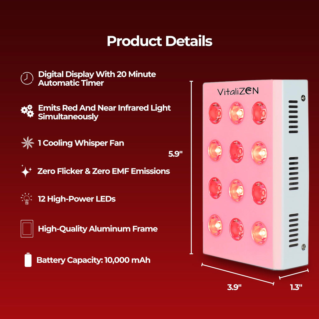 VitaliZEN Cosmo 60 Watt, Rechargeable Red & Near-Infrared Light Therapy Device. 660nm & 850nm VitaliZENBuy Supplements Australia