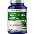 NusaPure Lemon Balm 30:1 Extract, 200 mg Equivalent to 6000mg Per Vegan Caps - 200 Count Non-GMO, Vegan Bioperine NusaPureBuy Supplements Australia